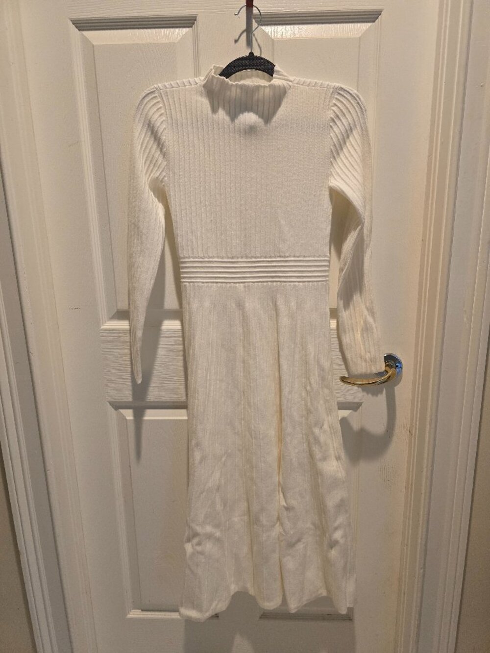 Anne Taylor New White Ribbed Dress